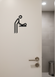 Modern WC sign, baby care symbol. Minimalist design, acrylic