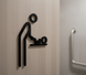 Modern WC sign, baby care symbol. Minimalist design, acrylic