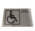 Wheelchair and handicap accessible entrance sign "Staff call button"