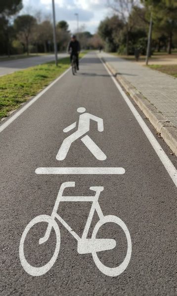 Stencil "Bicycle path" for marking 1.36 (marking element 1.28.2)