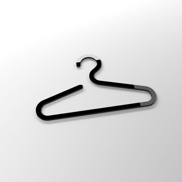 Sign, symbol, pictogram "Wardrobe" (hanger) made of acrylic for navigation
