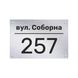 Антивандальна табличка з номером будинку, назвою вулиці та декоративним кріпленням 2024-0044 фото