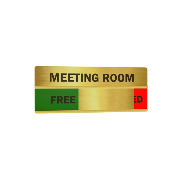 Табличка для переговорних "Meeting room" зі слайдером та округлими кутами 2023-0005 фото