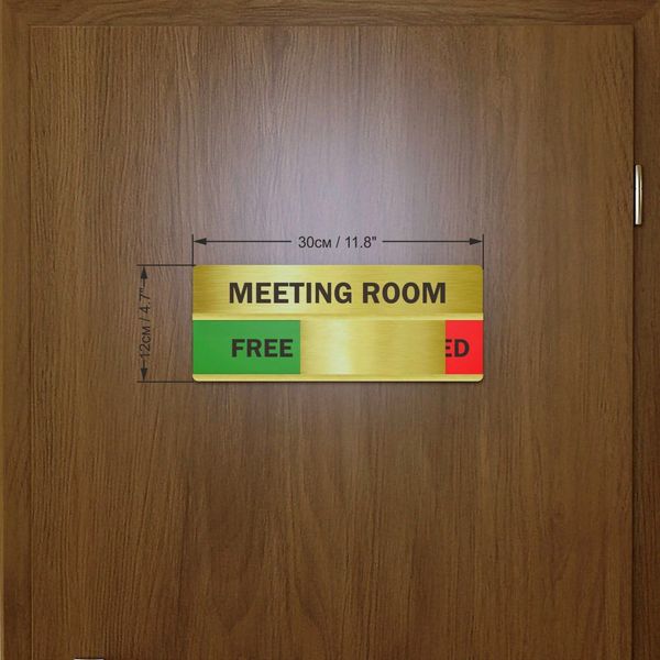 Табличка для переговорних "Meeting room" зі слайдером та округлими кутами 2023-0005 фото
