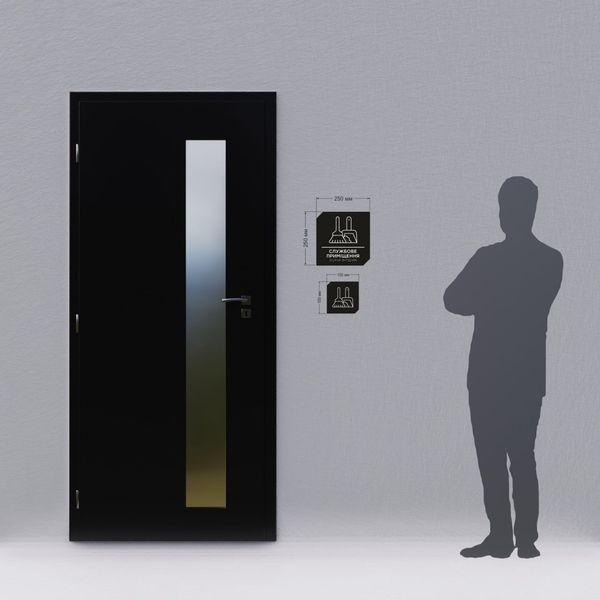 Інформаційна табличка на двері піктограма"Туалет жіночий", дизайн "ROUTE", алюмінієвий композит+акрил 2023-00135 фото