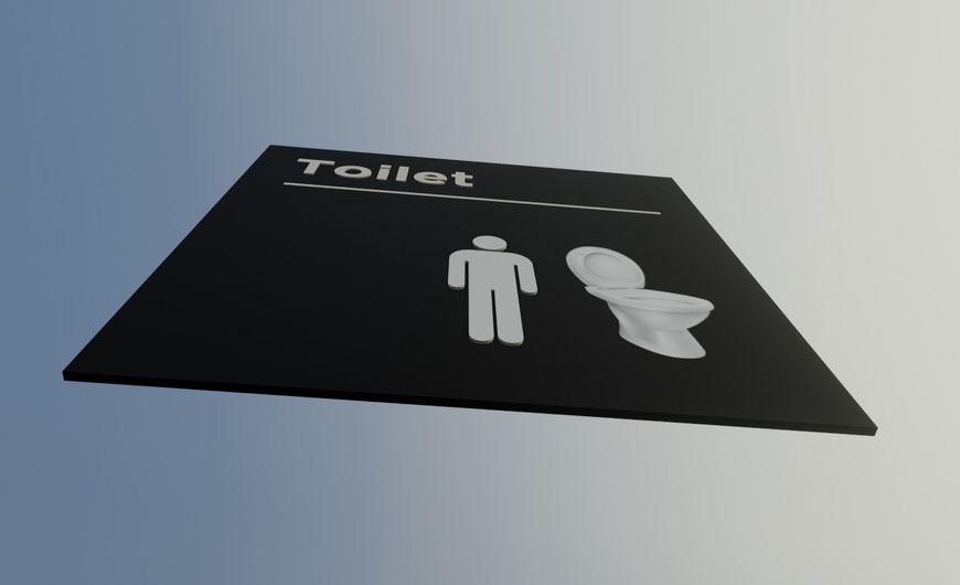 Інформаційна табличка на двері "Туалет", підходить для осіб з деменцією. Dementia Friendly 2023-0007 фото
