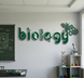 Multi-Icon custom "BIOLOGY" 900мм. Dimensional Wall Signage