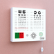 Red-green glasses for ophthalmological tests